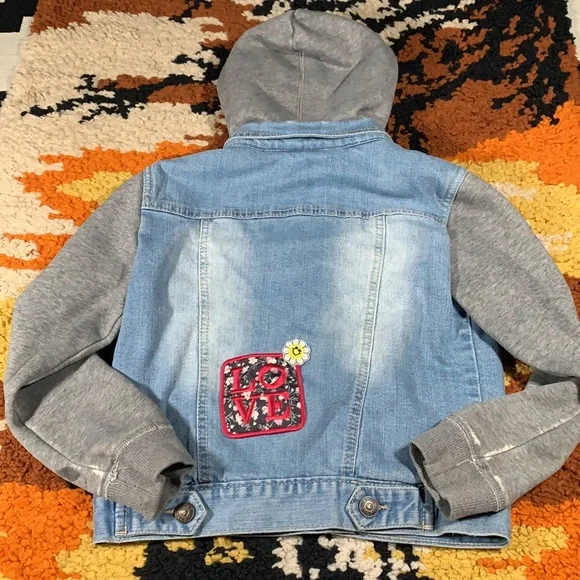 Cool Kid, VIGOSS, patchy, denim hoodie!! - Picture 3 of 13